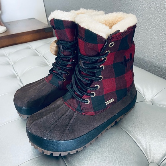 OTZ Shoes Waterproof Lace Up Shearling Boots - NEW main image 7